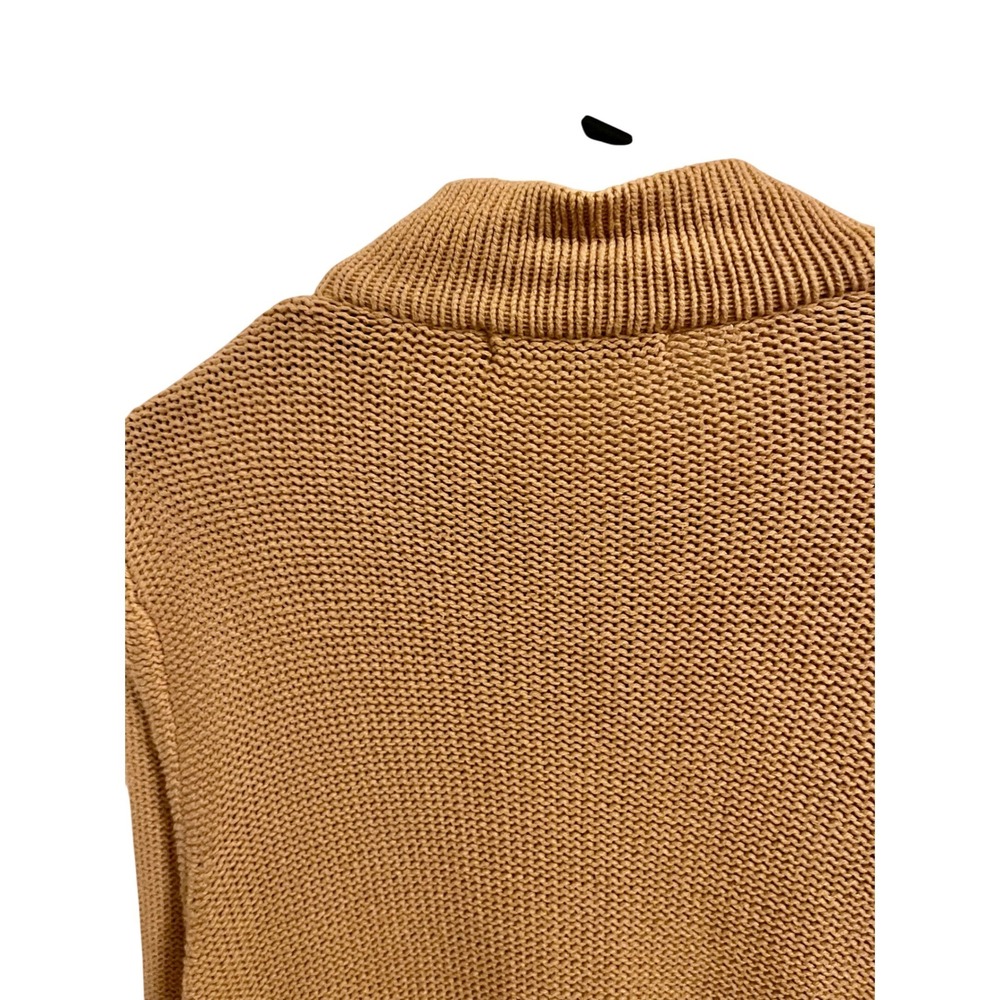Vintage Chadwick's Cable Knit Longline Cardigan Sweater Camel Tan Size Large - Picture 7 of 10